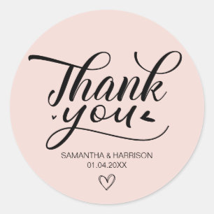 Danke, Rose zum Hochzeitstag Runder Aufkleber