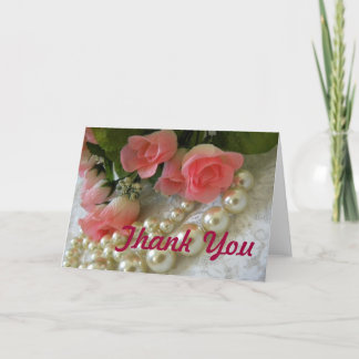 Danke Rosen und goldene Perlen