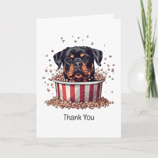 Danke Rottweiler Dog Movie Popcorn Ecket (Vorderseite)