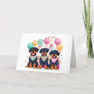 Danke Rottweiler Hunde bei einem Karneval