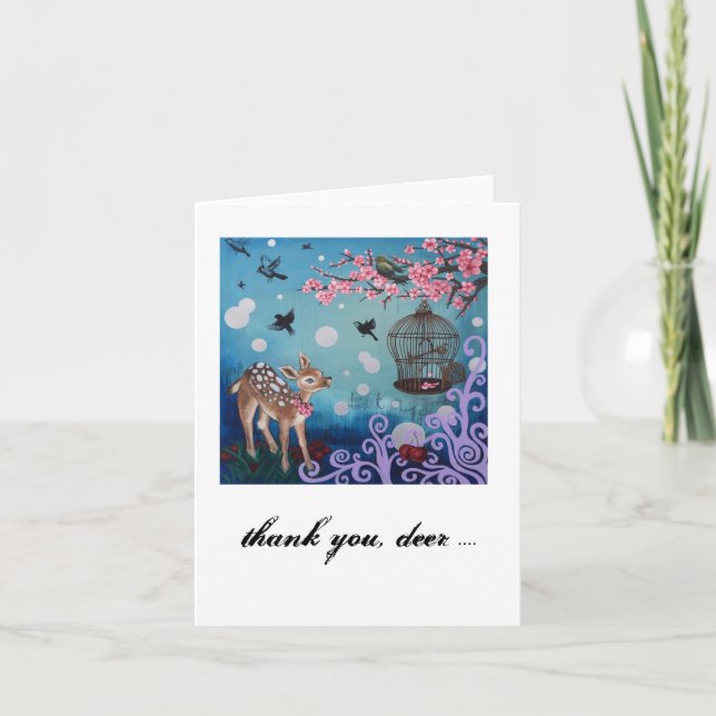 Danke, Rotwild. Karte, weiße Umschläge Dankeskarte (Vorderseite)