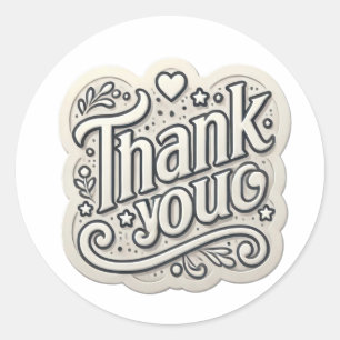Danke Runder Aufkleber