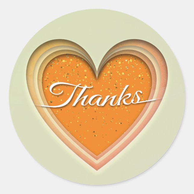 Danke Runder Aufkleber (Vorderseite)