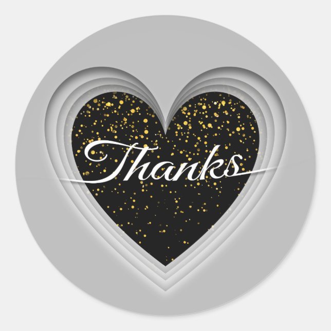 Danke Runder Aufkleber (Vorderseite)