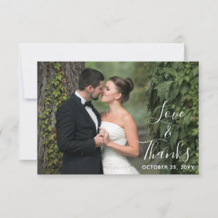 Danke Rustic Wood Wedding Custom Foto