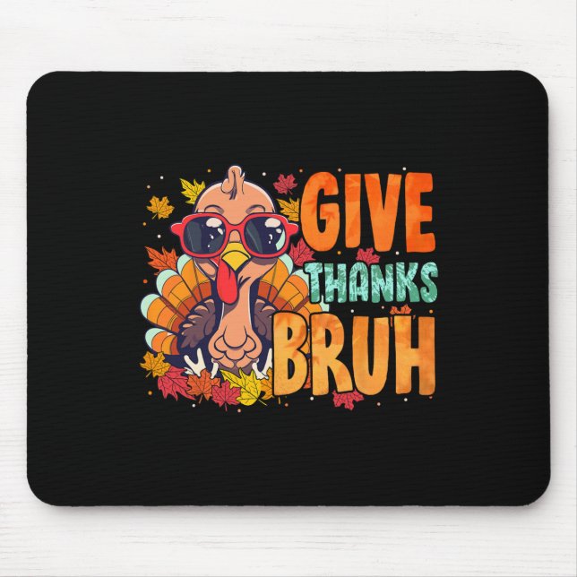 Danke sagen Bruder Erntedankfest Dankbar Truthahn  Mousepad (Vorne)