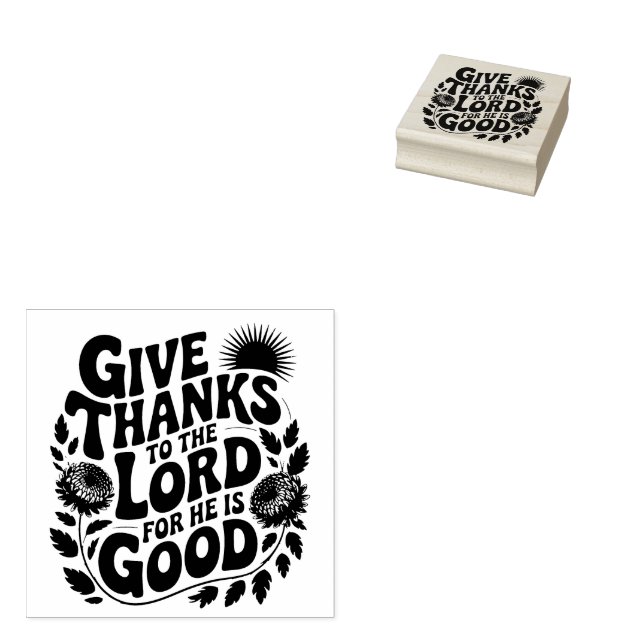 Danke sagen - Christlich Gummistempel (Stempel)