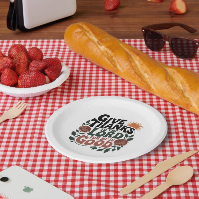 Danke sagen - Christlich Pappteller (Picknick)
