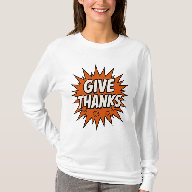: Danke sagen Grateful Comic Tee (Vorderseite)