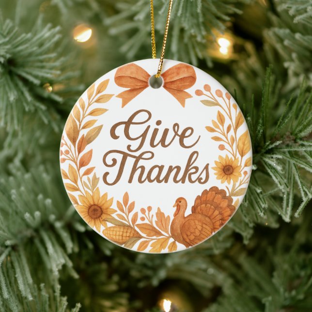 Danke sagen keramik ornament (Baum)