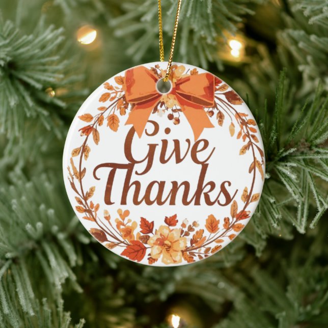 Danke sagen keramik ornament (Baum)