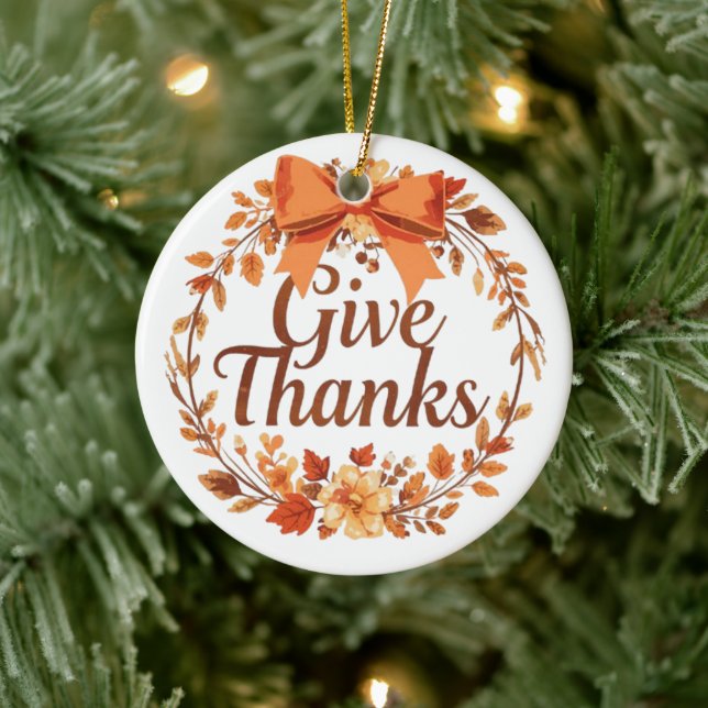 Danke sagen keramik ornament (Baum)