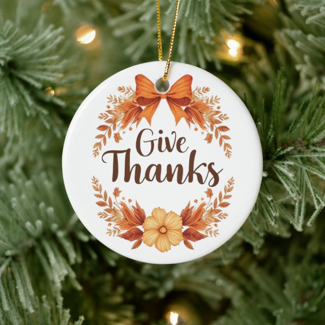 Danke sagen keramik ornament (Baum)