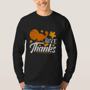 Danke sagen Rustikaler Herbst Truthahn Thanksgivin T-Shirt