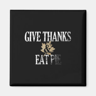 Danke sagen und Kuchen essen Erntedankfest Herbst  Magnet