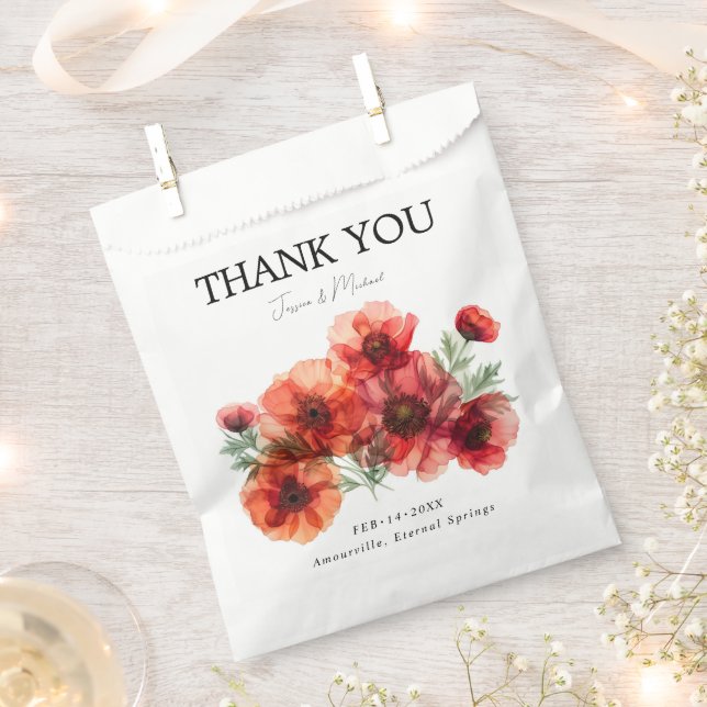 Danke Scarlet Petal Serenade Geschenktütchen (Ausgeschnitten)
