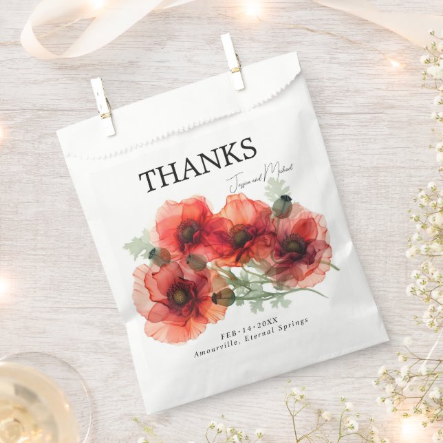 Danke Scarlet Petal Serenade Geschenktütchen (Ausgeschnitten)