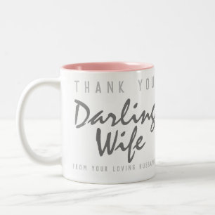 Danke Schatz Ehefrau Zweifarbige Tasse