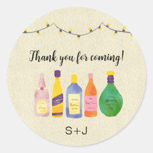 Danke-Schön-Gastgeschenk-Aufkleber für die Bar bes Runder Aufkleber