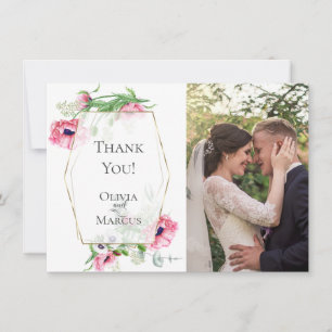 DANKE SCHÖN   Pink Poppies Botanical FOTORAHMEN