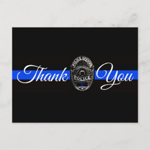 DANKE-SCHÖN-POSTKARTE FÜR DIE POLIZEI POSTKARTE