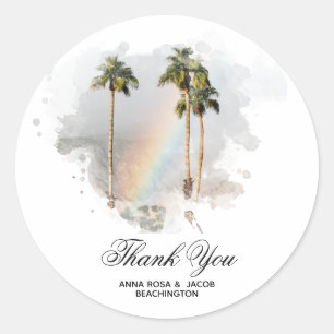 *~* DANKE SCHÖN Regenbogen TROPISCH EXOTISCH AR11 Runder Aufkleber