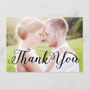 DANKE SCHÖN Schwarze TYPOGRAFIE Fotokarte Vorder- 