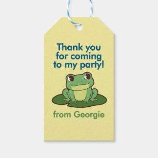 Danke Schön Süßer Grüner Frosch Geburtstagsfeier G Geschenkanhänger