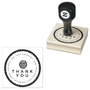 Danke Schöne Herzen Boutique-Geschäftslogo Gummistempel