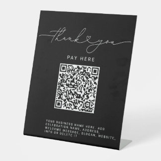 Danke-Schrift-Herz-Scan-Mich-QR-Code-Logo schwarz Sockelschild
