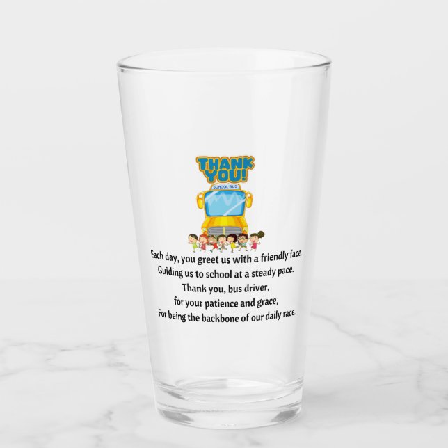 Danke, Schulbusfahrer. Glas (Vorderseite)