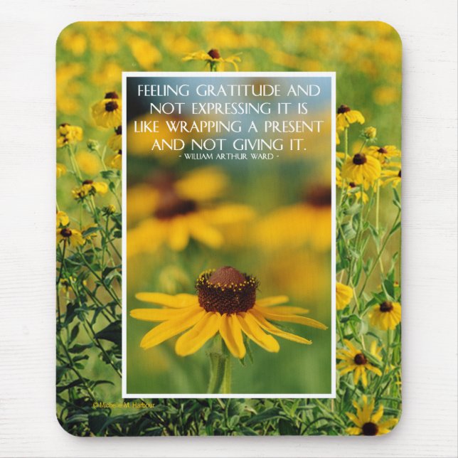 Danke - Schwarz-Mit Augen Susans Mousepad (Vorne)