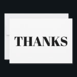 Danke, Schwarz-weiß, modern und elegant<br><div class="desc">Vielen Dank, Schwarz-weiß moderne Note Card. Elegantes, modernes Design.</div>