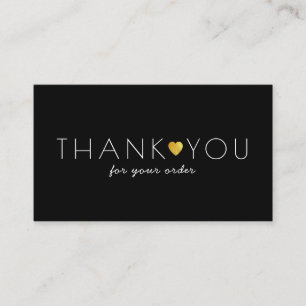 Danke, schwarze Visitenkarte einfügen