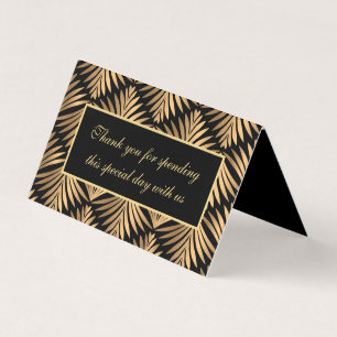 Danke Schwarzes Gold Art Deco Gatsby Hochzeitsfeie
