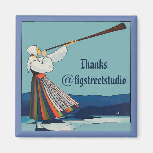 Danke, Schweden, bearbeiten oder Text hinzufügen Magnet