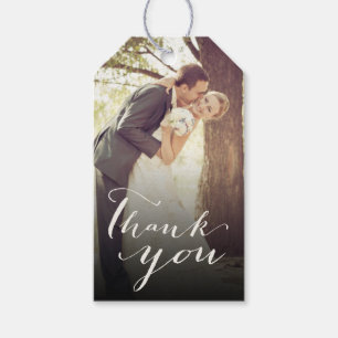 Danke, Script Calligraphy Wedding Gift Tags Geschenkanhänger