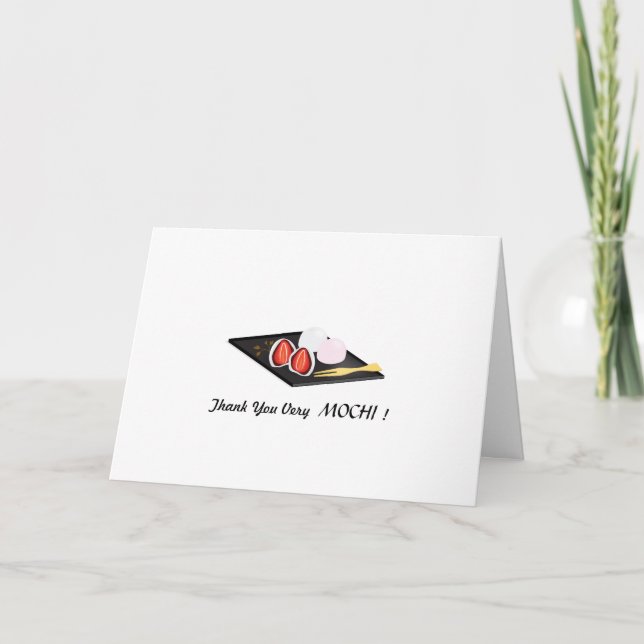 Danke sehr MOCHI! Gefaltete Grußkarte Karte (Vorderseite)