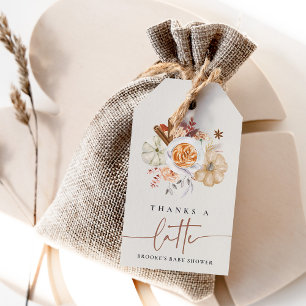 "Danke sehr" Pumpkin Spice Baby Shower Geschenkanh Geschenkanhänger