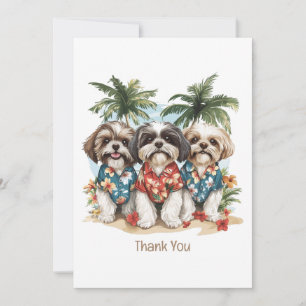 Danke Shih Tzu Dogs Tragen hawaiianische Shirts