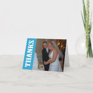 Danke Shoot Out Vielen Dank Notecard (blau)
