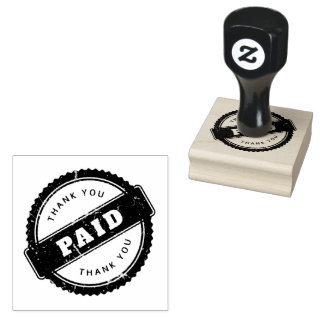 Danke Sie Bezahlt Rechnung Belege Paket Jet Black Gummistempel