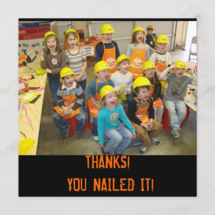 DANKE!  SIE NAGELTEN IHN! DANKESKARTE