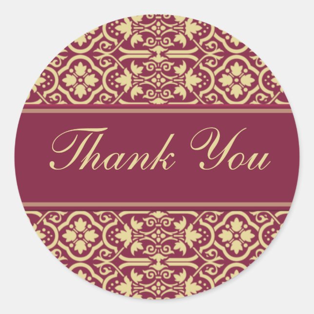 Danke, Siegel Runder Aufkleber (Vorderseite)