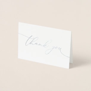 Danke, Silver Foil Minimalistisch Wedding Danke Folienkarte