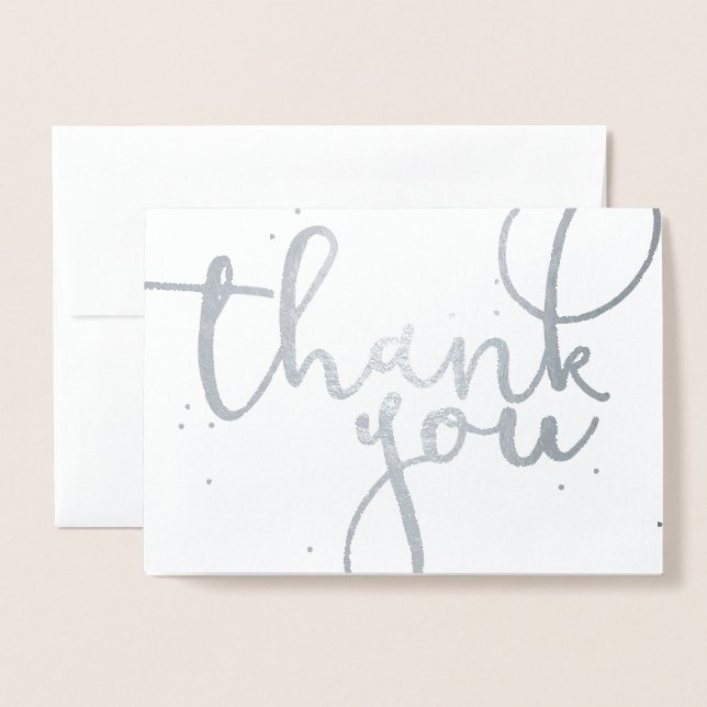 Danke, Silver Folienkarte (Vorderseite mit Umschlag)