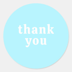 Danke Simple Retro-Schrift Hochzeit Türkis Runder Aufkleber