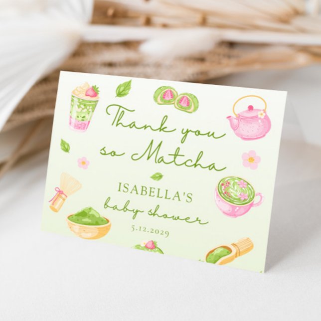 Danke so sehr Matcha-Tee Baby Mädchen Shower (Von Creator hochgeladen)