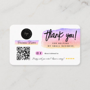 Danke Social Media Business Moderne Roségold Visitenkarte