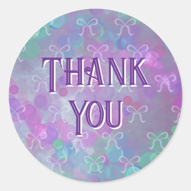 Danke Stickers - Pastellfarben (Vorderseite)